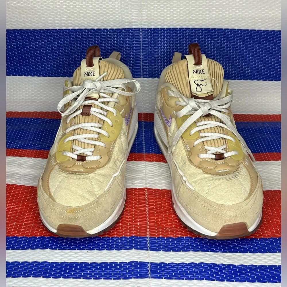 Nike Air Max 90 Futura X Serena Williams Womens Brown Sneakers Shoes DX4221-200